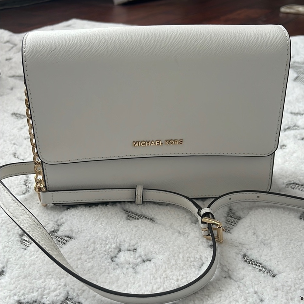 Michael Kors White Crossbody Bag